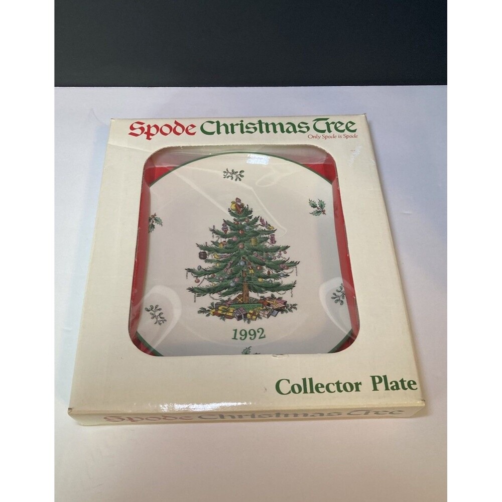 Vintage Spode Christmas Tree 1992 Collector’s Plate In Original Box